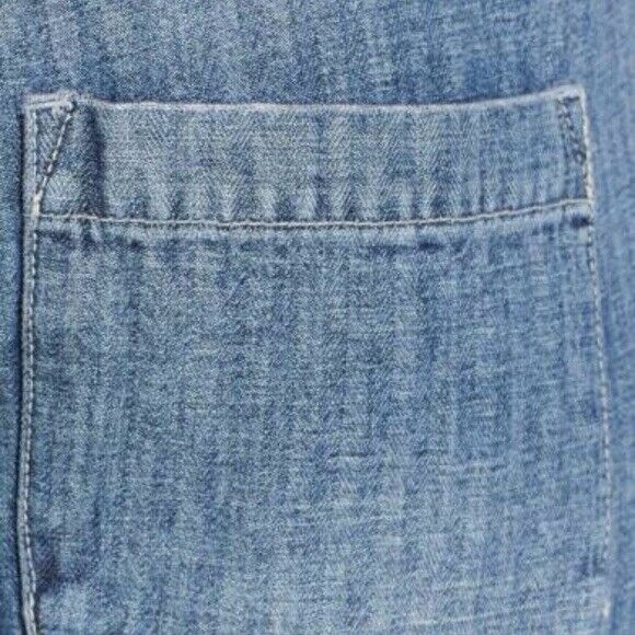 Free People Slouchy Easy Chambray Harem Cargo Drawstring Jean Pant Size S NWT - Picture 7 of 10